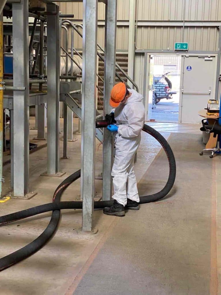 cleaning inside biomass electrostatic precipitator unit