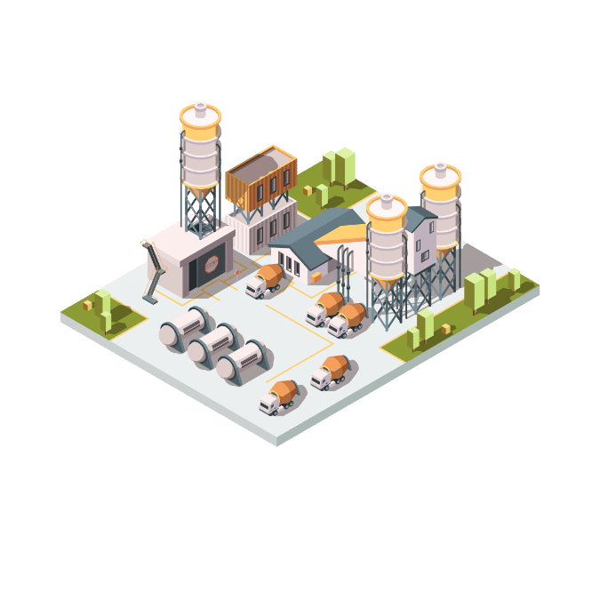 cement factory graphic; industrial fire prevention cleaning services