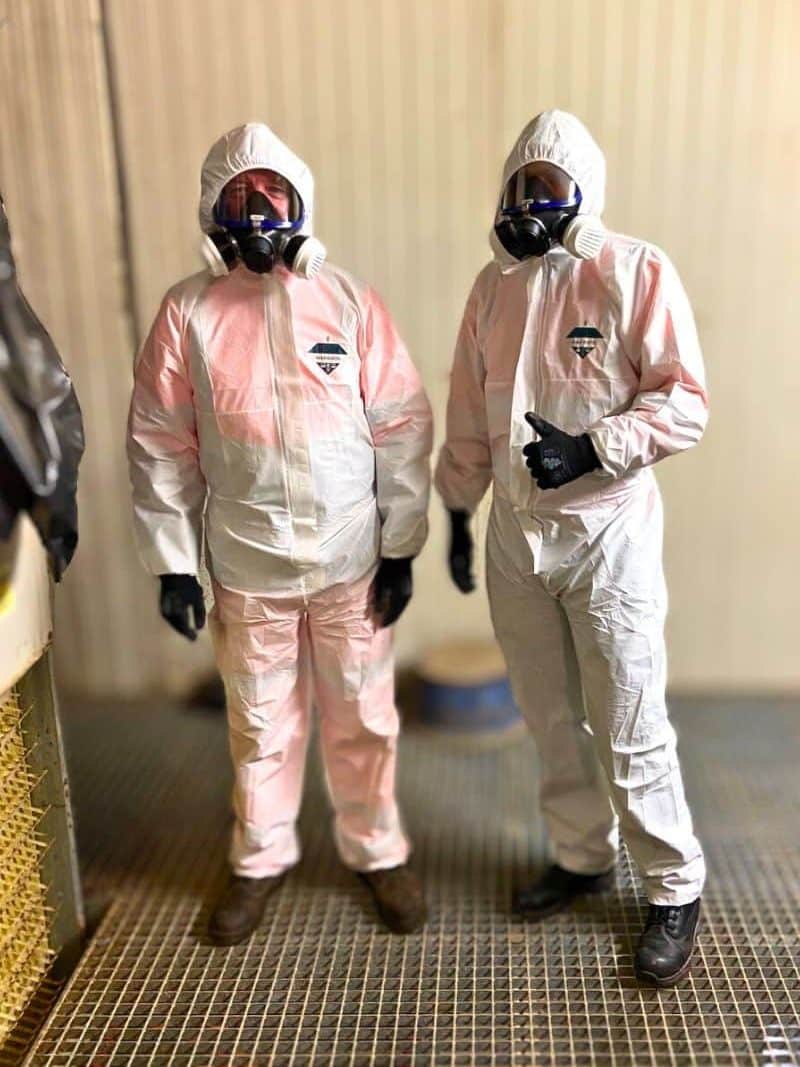 operatives in PPE for specialist industrial cleaning