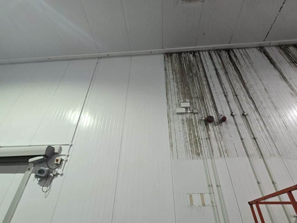 high level cleaning of dirt from walls for industrial cleaning in Derby; factory cleaning company East Midlands 